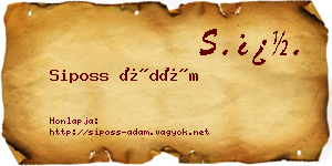 Siposs Ádám névjegykártya