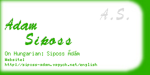 adam siposs business card
